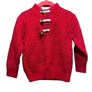 Cat & Jack Boy’s Red Fisherman’s Sweater Size 3T